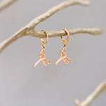 Dragonfly Earrings dangle Rose Gold Handmade Dragonfly Jewelry