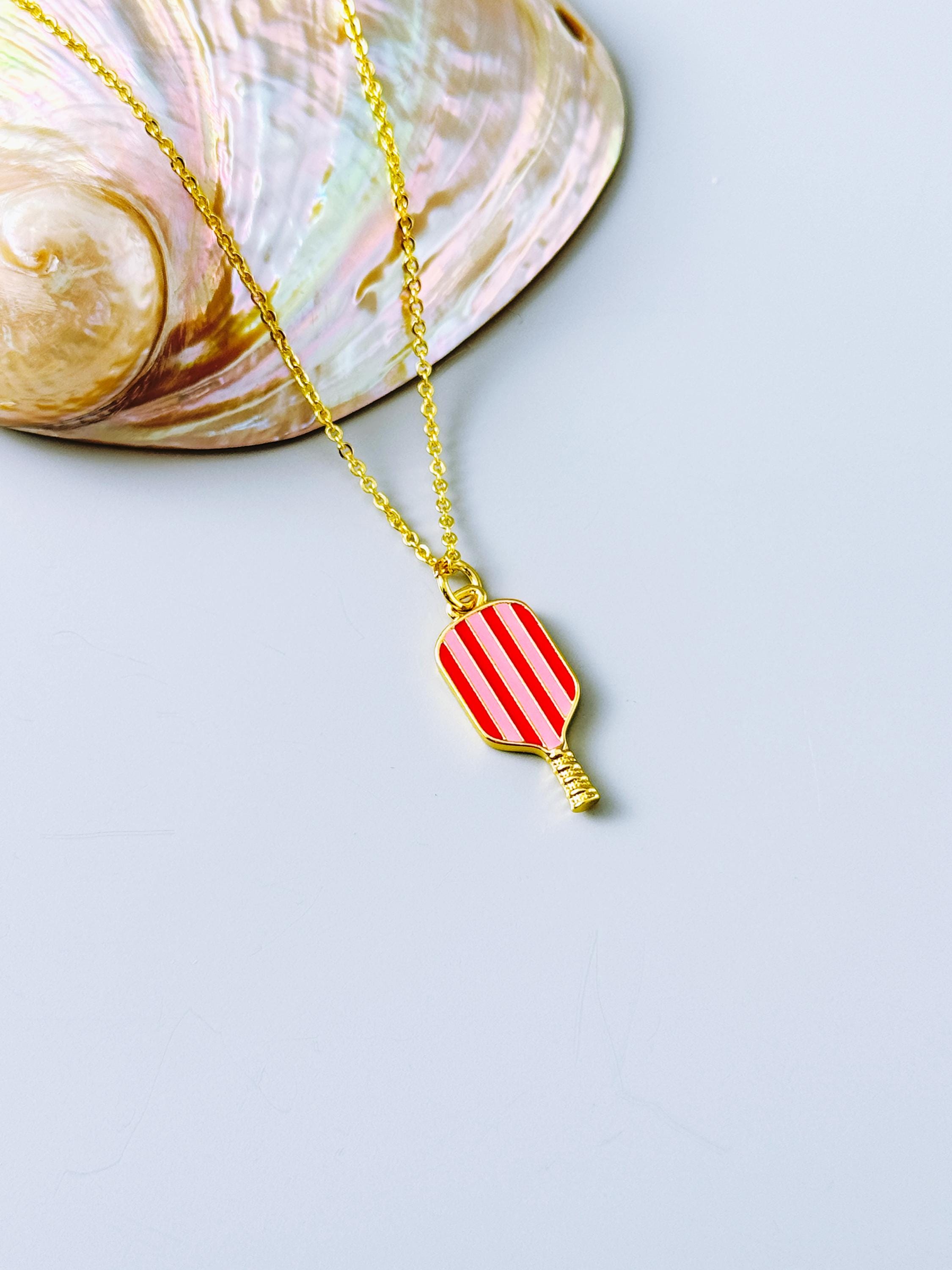 Pickleball Earrings gold dangle leverbacks colorful enamel racquet pickleball player jewelry gift for her sporty cute fitness accessories