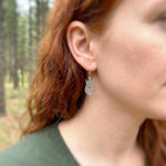 Silver Fox Earrings dangle fun, unique animal lover fox gift handmade Jewelry boho dangling charm earrings cottagecore gift for daughter