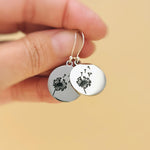 Dandelion Earrings Dangle Silver Spring Jewelry for her botanical garden plant earrings nature lover jewelry gift for gardener sister bff