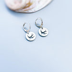 Dainty Swallow Bird Earrings dangle silver Huggie Hoops handmade minimalist nature jewelry gift for bird lovers watchers moms, daughters