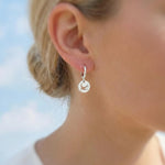 Dainty Swallow Bird Earrings dangle silver Huggie Hoops handmade minimalist nature jewelry gift for bird lovers watchers moms, daughters
