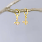 Dainty Bunny Earrings Dangle Gold Huggie Hoops cute Spring jewelry Easter Gift for her cottagecore woodland creature nature rabbit jewelry