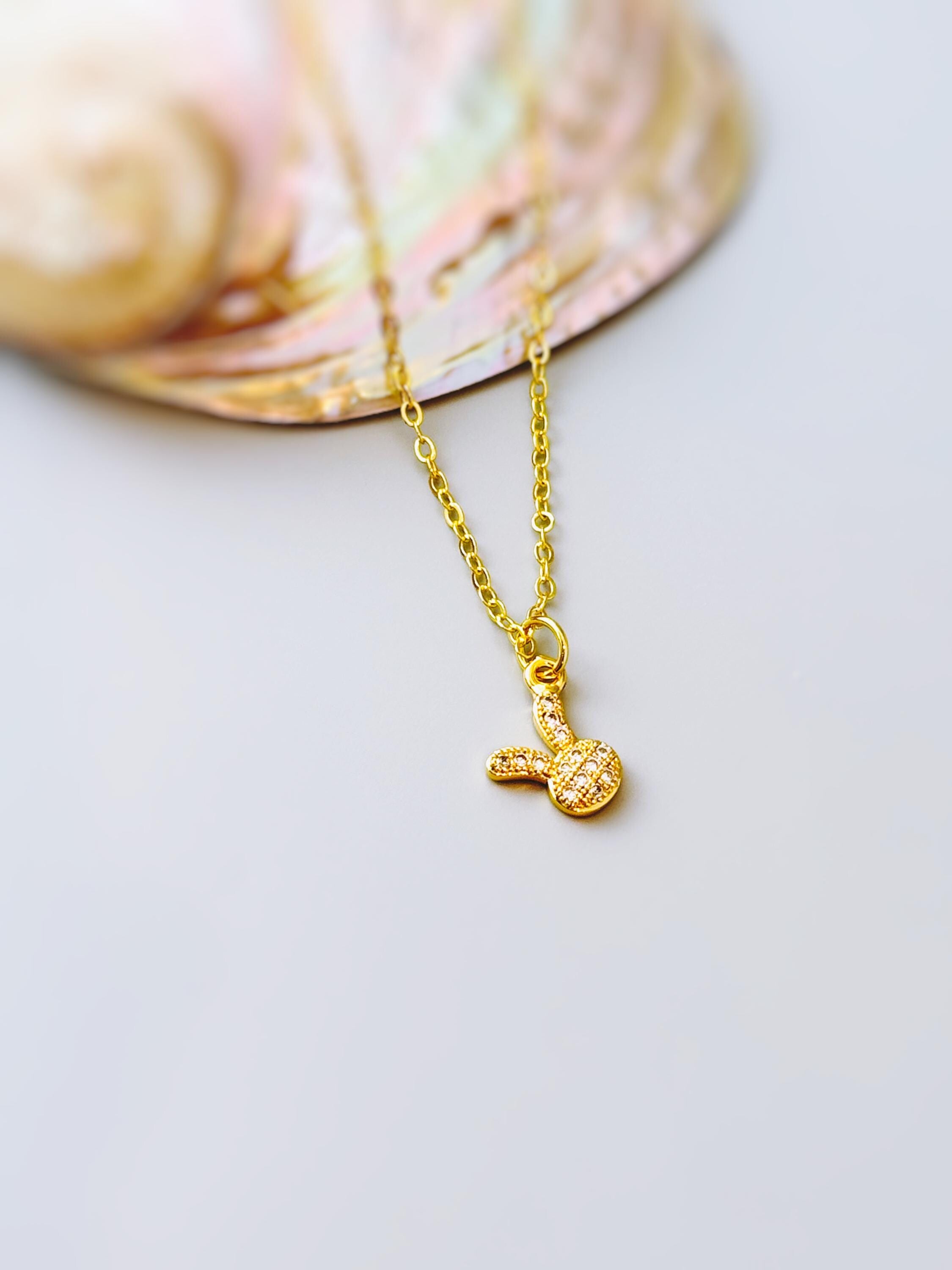 Tiny Bunny Necklace Gold cute spring jewelry Easter Gift for her cottagecore woodland creature nature rabbit jewelry gift for daughter bff