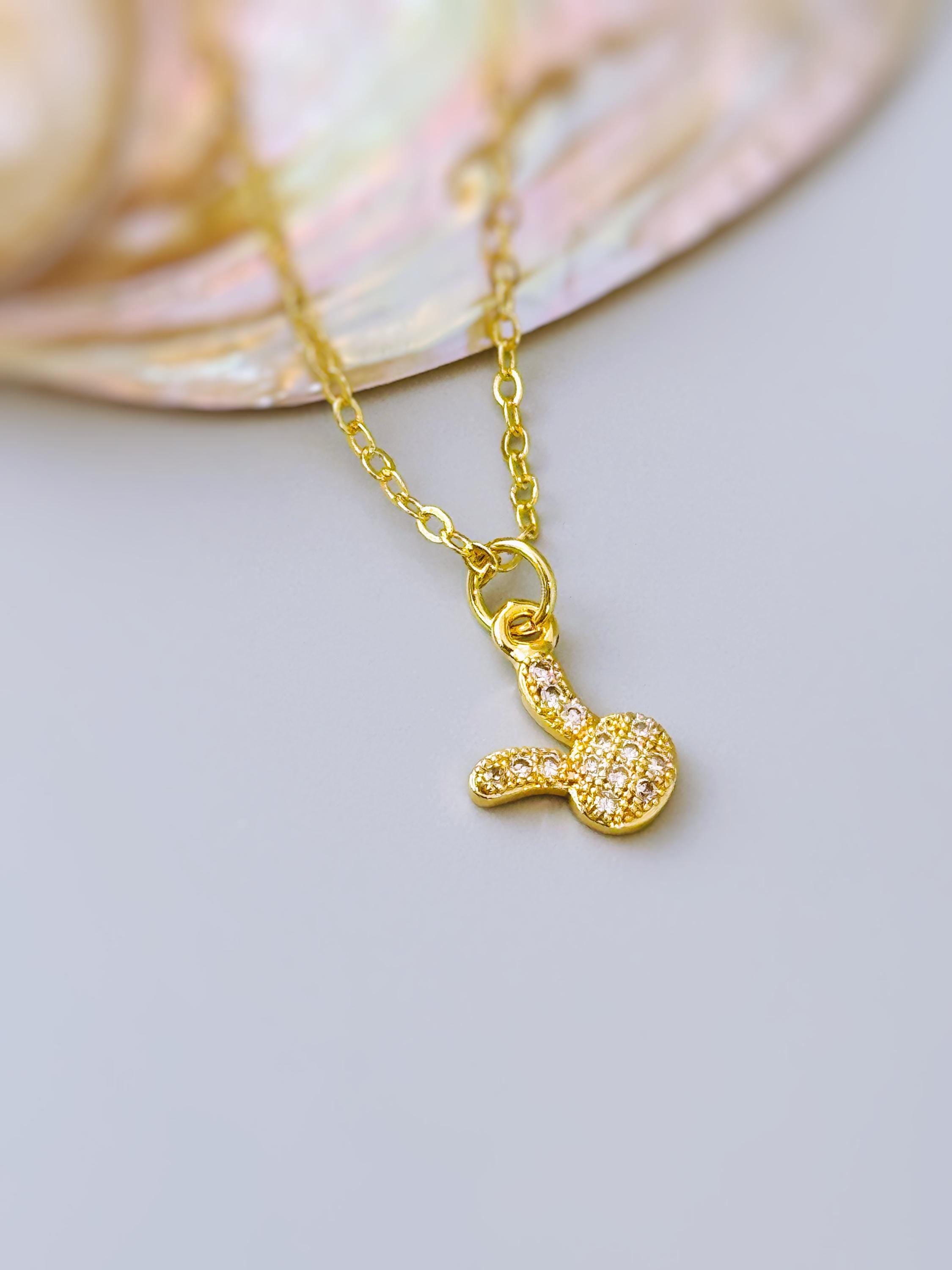 Dainty Bunny Necklace Gold cute Spring jewelry Easter Gift for her cottagecore woodland creature nature rabbit jewelry gift for daughter bff