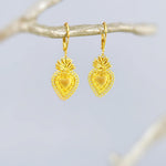 Sacred Earrings Gold, Silver Dangle religious faith jewelry for women Christian Jewelry, Catholic Faith Confirmation Gift for her, women