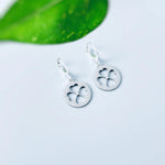 Silver Four Leaf Clover Earrings Dangle Gold minimalist Huggie Hoops lucky Shamrock charm Irish jewelry St Patricks day gift for her