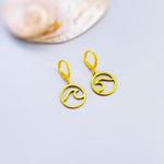 Wave Earrings dangle silver, gold handmade beachy ocean summer jewelry unique gift for surfers, swimmers, nature, sea, and water lovers