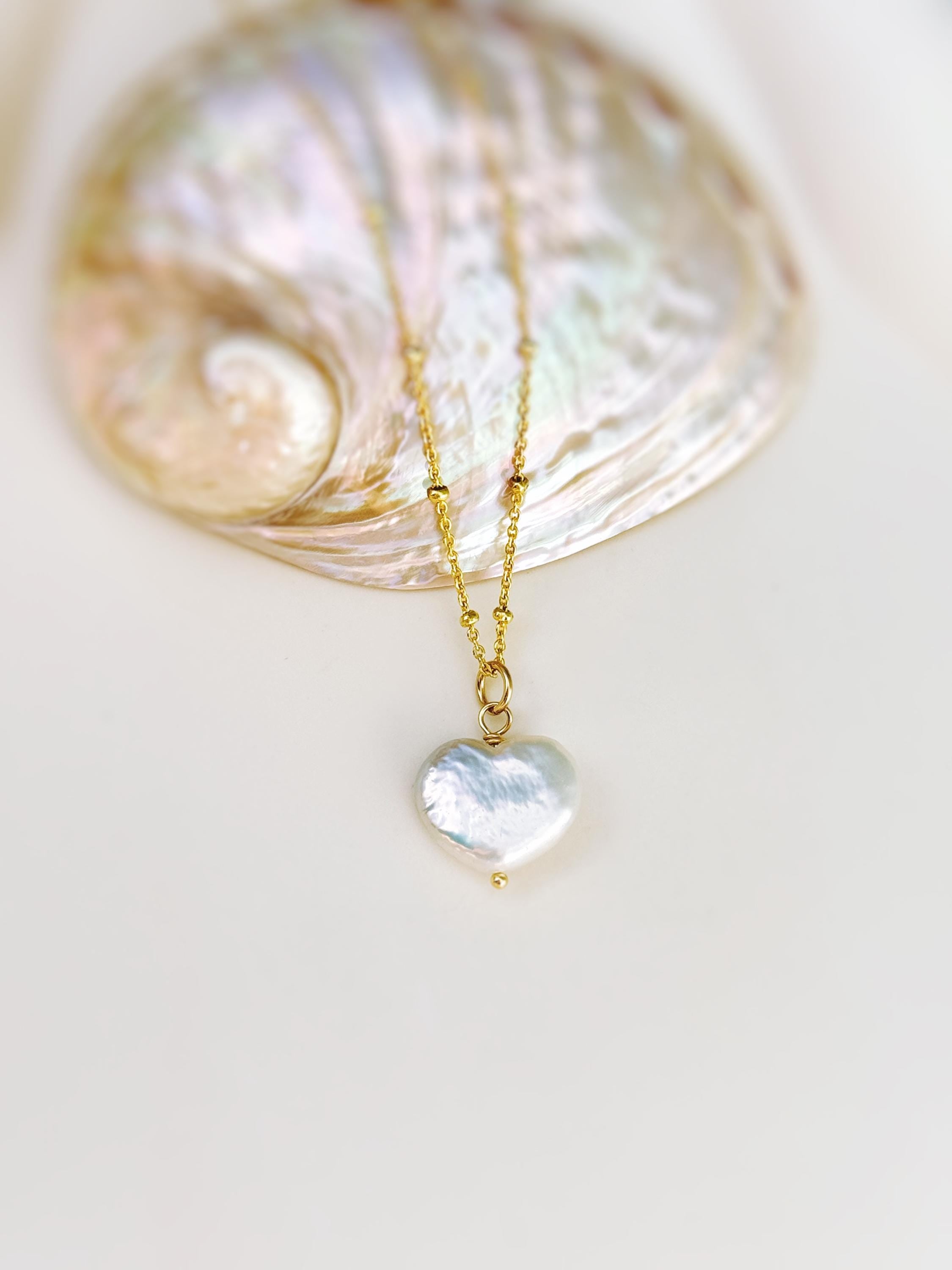Baroque Pearl Necklace 14k gold, sterling silver dainty real freshwater pearl necklace for women single June birthstone gift for mom, wife