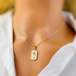 Crucifix Necklace Gold Dainty Catholic jewelry Jesus Christian cross faith necklace religious confirmation baptism Easter Gift for her woman