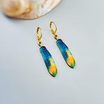 Colorful Feather Necklace gold unique boho Bird Jewelry gift for moms, nature, bird lovers, bff, Handmade minimalist jewelry for women, bff