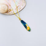 Colorful Feather Earrings dangle gold unique boho Bird Jewelry gift for moms, nature, bird lovers, bff, Handmade statement jewelry for women
