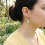 Dandelion Earrings Dangle Silver Spring Jewelry for her botanical garden plant earrings nature lover jewelry gift for gardener sister bff