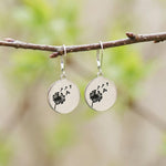 Dandelion Earrings Dangle Silver Spring Jewelry for her  botanical garden plant earrings nature lover jewelry gift for gardener sister bff