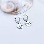 Dainty Swallow Bird Earrings dangle silver Huggie Hoops handmade minimalist nature jewelry gift for bird lovers watchers moms, daughters