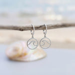 Wave Earrings dangle silver, gold handmade beachy ocean summer jewelry unique gift for surfers, swimmers, nature, sea, and water lovers