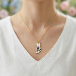 Black Cat Necklace Gold Cute Cat Jewelry pendant for women, Tuxedo Cat Lover Gift for mother's day veterinarians, vet techs, sister, mom