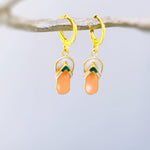 Summer Earrings gold Flip Flops Huggie Hoops, cute boho beachy ocean jewelry, unique fun whimsical novelty gift for surfers, swimmers women