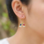 Rainbow Earrings Dangle Gold Huggie Hoops trendy colorful earrings for women pride gift unique sparkly festival pride jewelry for her