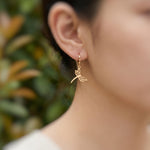 Dragonfly Earrings dangle Rose Gold Handmade Dragonfly Jewelry