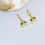 Rainbow Earrings Dangle Gold Huggie Hoops trendy colorful earrings for women pride gift unique sparkly festival pride jewelry for her
