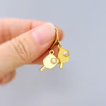 Pickleball Earrings Gold Leverbacks, Pickleball Jewelry, Pickleball Gift for Her, Sports Earrings, cute sporty Pickleball accessories
