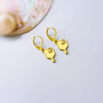 Pickleball Earrings Gold Leverbacks, Pickleball Jewelry, Pickleball Gift for Her, Sports Earrings, cute sporty Pickleball accessories