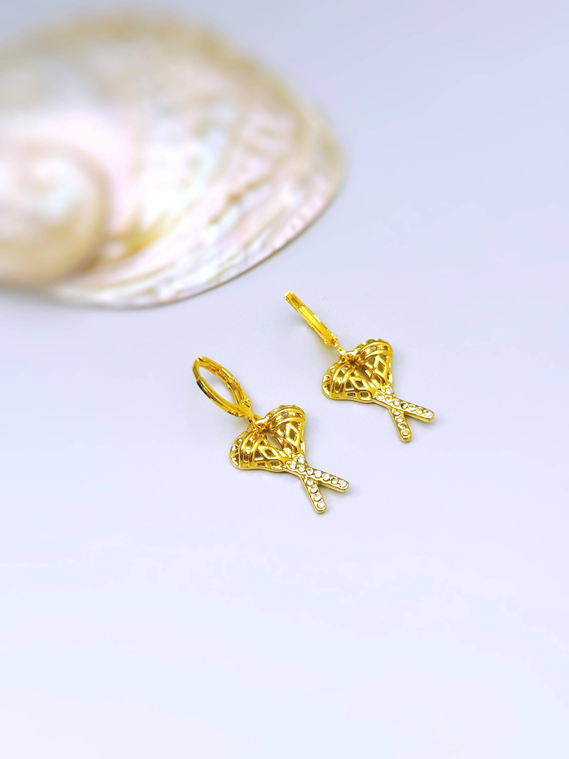 Lacrosse Earrings Gold Leverbacks, Lacrosse Jewelry, team mom coach gift for Her, Sports Earrings, cute sporty lax Lacrosse accessories