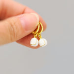 Dainty Baseball Earrings Gold Huggie Hoops Baseball Jewelry, Baseball Gift for team moms Sports Earrings for women cute sporty accessories