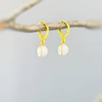 Dainty Baseball Earrings Gold Huggie Hoops Baseball Jewelry, Baseball Gift for team moms Sports Earrings for women cute sporty accessories