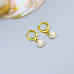 Dainty Baseball Earrings Gold Huggie Hoops Baseball Jewelry, Baseball Gift for team moms Sports Earrings for women cute sporty accessories