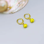 Dainty softball Earrings Gold Huggie Hoops Softball Jewelry, Softball Gift for team moms Sports Earrings for women cute sporty accessories