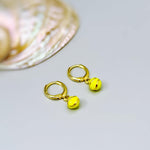 Dainty Tennis Earrings Gold Huggie Hoops Softball Jewelry, Softball Gift for team moms Sports Earrings for women cute sporty accessories