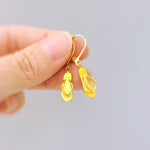 Flip Flop Earrings, gold cute boho beachy Summer Earrings ocean jewelry for women, unique fun whimsical novelty gift for women surfers