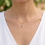 Tiny Crystal Wishbone Necklace Gold, Lucky Charm Necklace, Dainty Minimalist Jewelry, Good Luck Gift for women, Delicate Layering Necklace