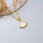 Mother of Pearl Shell Earrings 14k Gold Dangle handmade June birthstone jewelry for women leverback June beach wedding gift for grandma mom