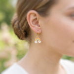 Pastel Rainbow Earrings cute flower Huggie Hoops trendy colorful cloud earrings for women pride gift unique festival pride jewelry for women