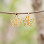 Butterfly Earrings Dangle Silver, Gold