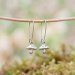 Boho Mushroom Earrings dangle gold
