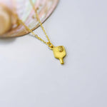 Pickleball Necklace gold crystal racquet pickleball jewelry gift for her unique sporty cute fitness accessories for women sports athlete