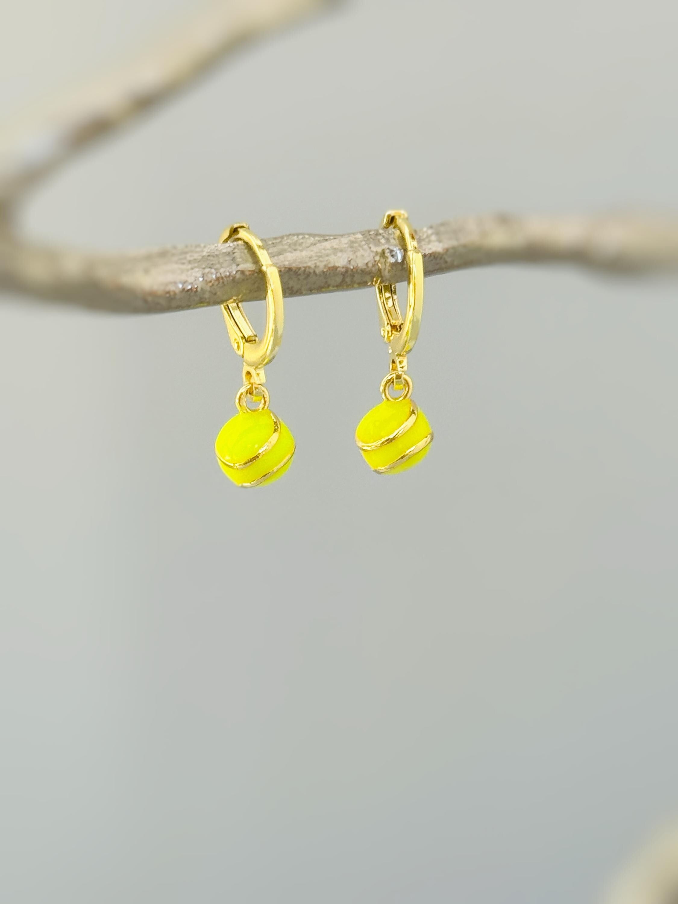 Dainty softball Earrings Gold Huggie Hoops Softball Jewelry, Softball Gift for team moms Sports Earrings for women cute sporty accessories