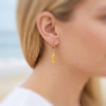 Flip Flop Earrings, gold cute boho beachy Summer Earrings ocean jewelry for women, unique fun whimsical novelty gift for women surfers