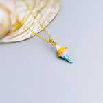 Pastel Ice Cream Earrings gold Huggie Hoops, cute summer jewelry gift for her unique fun miniature food jewelry for her cutecore candycore