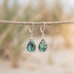 Abalone Shell Earrings 14k Gold, Sterling Silver Summer Jewelry