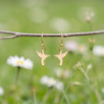 Hummingbird Earrings dangle Silver Bird Jewelry