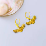 Eagle Earrings Gold Dangle Nature Inspired Wildlife Hawk Bird Lover Jewelry for her freedom patriotic 4th of July gift woodland animals