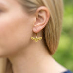 Eagle Earrings Gold Dangle Nature Inspired Wildlife Hawk Bird Lover Jewelry for her freedom patriotic 4th of July gift woodland animals