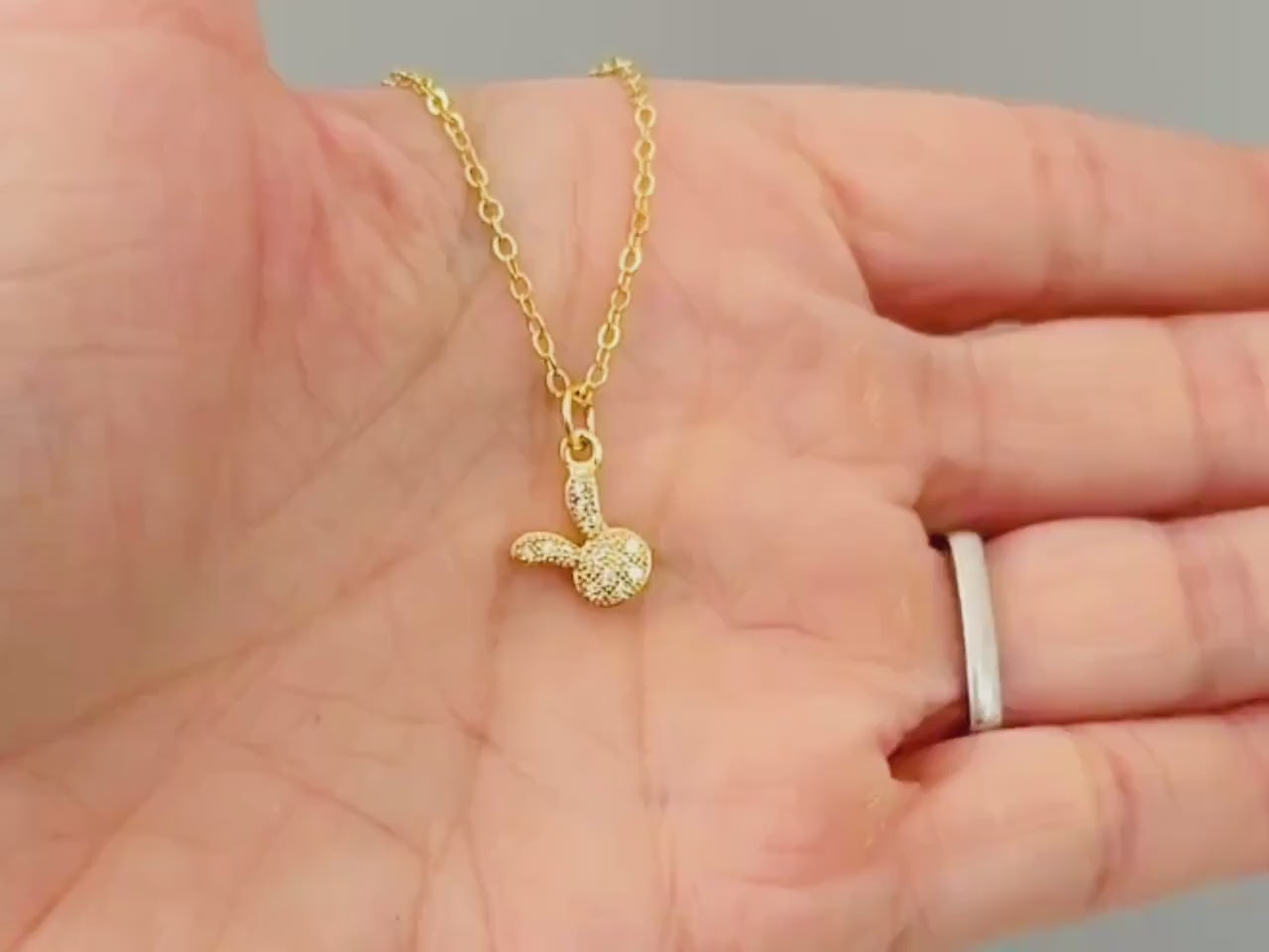 Tiny Bunny Necklace Gold cute spring jewelry Easter Gift for her cottagecore woodland creature nature rabbit jewelry gift for daughter bff