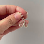 Green Amethyst Bezel Set Earrings Dangle Sterling Silver