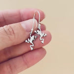 Silver Frog Earrings dangle